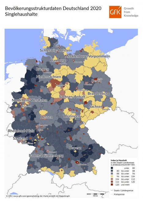 Mehr Singlehaushalte in Deutschland -